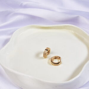 Argola pequena cravejada