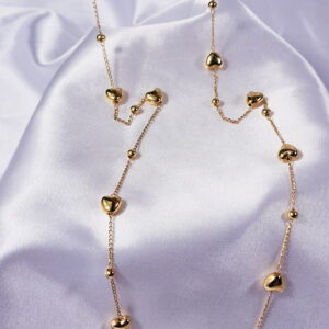 Colar corações e bolinhas