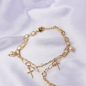 Pulseira Mãe Aparecida e cruz